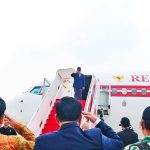 ▲프라보워 수비안토 대통령은 11월 8일 금요일 첫 해외 순방을 위해 출항하고 있다. (사진 BPMI 대통령 사무국)