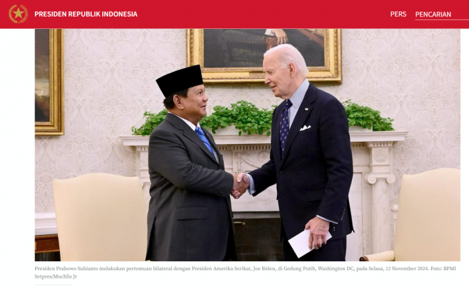 (영상) 첫 방미 프라보워 대통령, 바이든과 정상회담…트럼프와는 통화