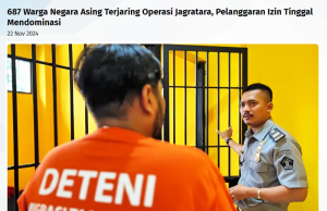 11월 자그라타라 3차 작전 결과 외국인 687명 적발…2024년에 3,000명 넘어