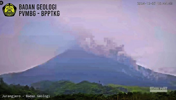 므라피 화산, 집중호우로 화산이류 위험 고조