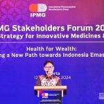 ▲부디 구나디 사디킨 보건부 장관은 ‘IPMG 이해관계자 포럼 2024’에서 3대 우선 과제 발표. 2024.12.12