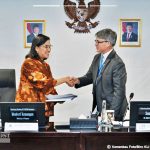 ▲스리 물랴니 인드라와티 재무장관은 12월 3일 자카르타에서 미국-아세안 비즈니스 협의회(US-ASEAN Business Council) 대표단과 회담