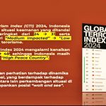 ▲인도네시아 2024년 글로벌 테러리즘 지수(GTI) 보고서