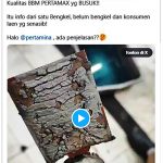 ▲찌비농(Cibinong) 지역 주유소에서 제공된 Pertamax 연료 사용 후 차량 엔진 손상 영상