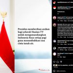 ▲프라보워, 오전 6시 ‘인도네시아 라야’ 방송 지시. 2024.12.19