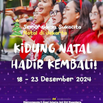 자카르타주 청사가 안내하고 있는 성탄 캐롤송 행사.2024