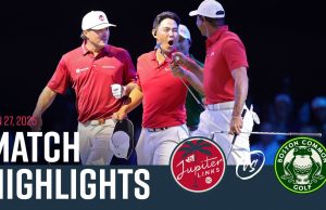 (영상) 우즈, 김주형과 함께 TGL 경기 승리… “김주형 잠재력 엄청나”