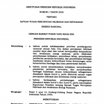 ‘2025년 제1호 대통령령(Keputusan Presiden Nomor 1 Tahun 2025)’