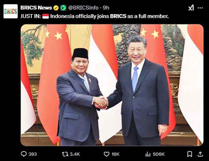 브라질, 인도네시아 BRICS 정회원 가입 공식 발표