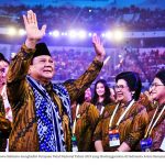 ▲Presiden Prabowo Subianto . 성탄절 축하행사에 참여하고 있는 프라보워 대통령