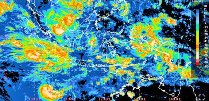 열대성 저기압 발생 인도네시아 지역 기상 악화 경고