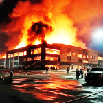 ▲서부 자카르타 글로독 플라자(Glodok Plaza)에서 큰 화재