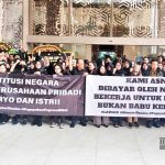 ▲인도네시아 과학기술부 장관의 독단적인 운영 방식에 반발하며 시위하는 부처 직원. 2025.1.20