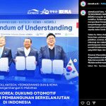 ▲인도네시아 전기 이륜차 산업협회, 한국 전남도와 협약. 2025.1.16