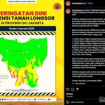 ▲자카르타 수도권 지반 붕괴 가능성 중·고위험 지역 (21개 구) 발표. 2025.1.13