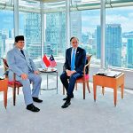 ▲프라보워 수비안토 대통령은 2025년 1월 27일 쿠알라룸푸르 페트로나스 트윈 타워에서 안와르 이브라힘 말레이시아 총리와 회담을 가졌다. 사진 BPMI Setpres