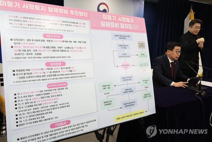 100년 넘게 주인없는 땅 국유화 추진…여의도 188배·2조2천억원 규모