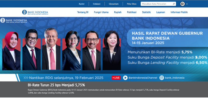 (영상) 중앙은행, 루피아 약세에도 0.25% 금리인하… “성장 지원”