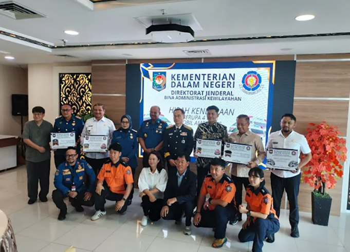 제주특별자치도, 아체 타미앙군에 최신 소방차 2대 기증