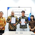 ITS 인도네시아 Muhamad Kamaluddin 혁신 자금 조달부서장, Yoga Adiwinarto 사무총장, PT Networks Indonesia Aku의 손동권 법인장, 김소은 차장