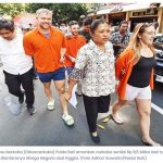 ▲발리공항에서 코카인 약 1kg을 밀수한 혐의로 체포된 영국인 3명. 2025.2.1