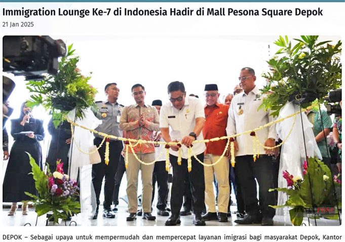 인도네시아 내 7번째 출입국 라운지, 데폭 페소나 스퀘어 몰에 개장