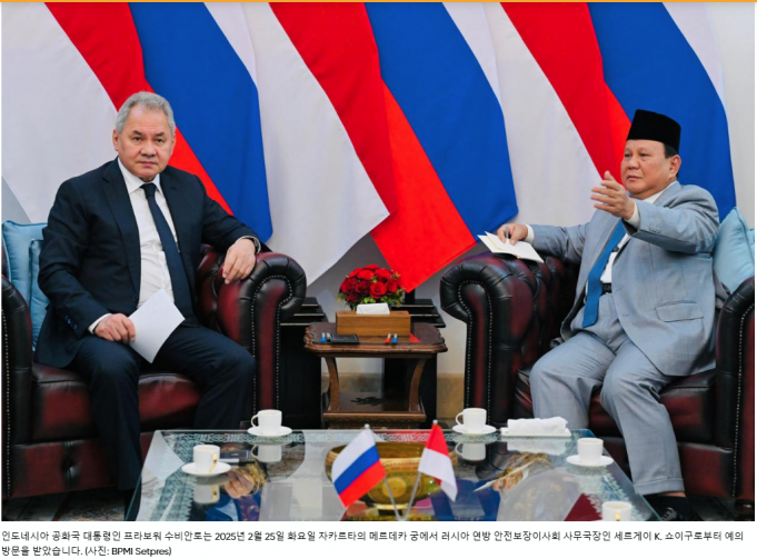 (영상) 러 쇼이구, 프라보워 대통령 만나 “안보·국방 관계 강화” 약속