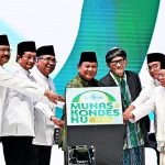 프라보워 수비안토 대통령은 2월 5일 자카르타 이스토라에서 열린 나흐들라툴 울라마(NU) 102주년 기념 행사에 참석했다. 사진 BPMI Setpres