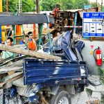 화물트럭 Ciawi 요금소 연쇄 충돌사고. 2025.2.4