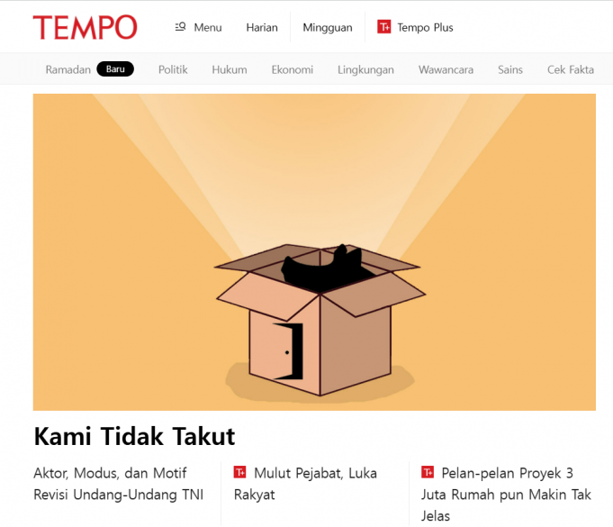 인도네시아 정부비판 템뽀 매체에 돼지머리·쥐 배달…”언론 위협”