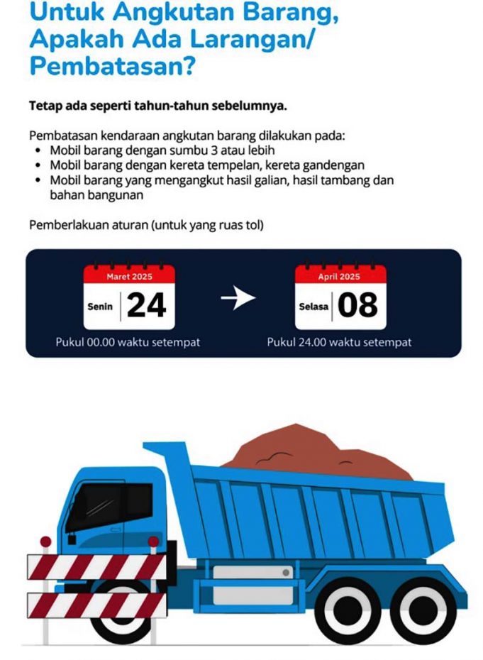 르바란에 화물차 운행 제한 시행, 세부 규정 숙지해야