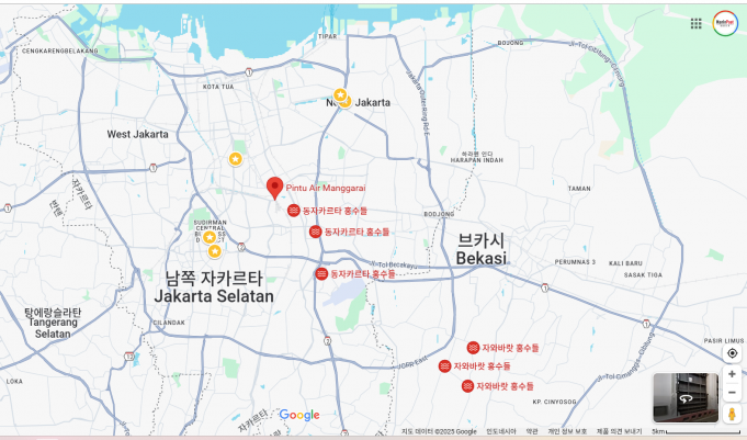 망가라이 수문 850cm 위험 수위… 자카르타 홍수 2단계 발령