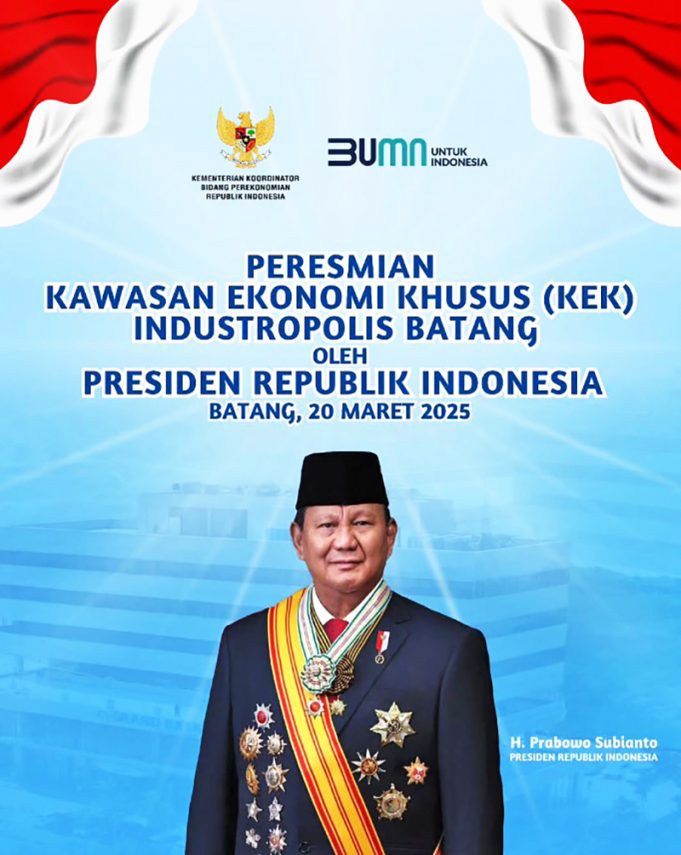 프라보워, 바탕 산업단지를 경제특구 전환 공식 선언