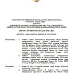 ▲2024년 제8호 무역부 장관령(Permendag 8-2024)