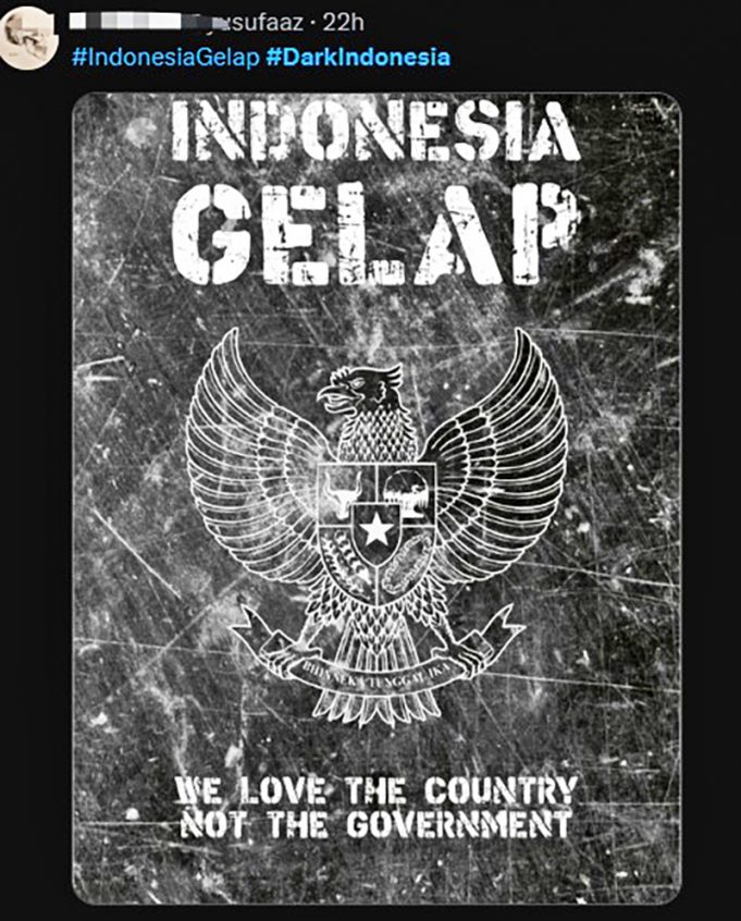 거리에 나온 시민들의 외침, Indonesia Gelap