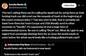 美 래퍼, 인도네시아 ‘세계의 쓰레기장’ 지칭 파문