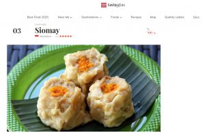 인도네시아 ‘시오마이’, 세계 최고 길거리 음식 3위 쾌거