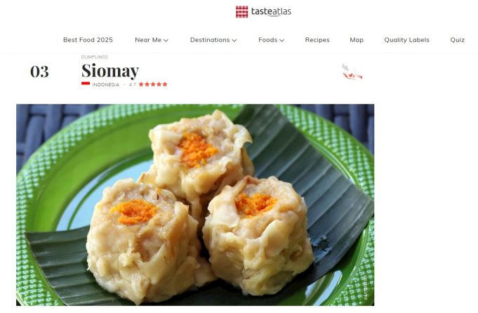 인도네시아 ‘시오마이’, 세계 최고 길거리 음식 3위 쾌거