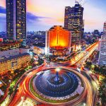 자카르타 중심부 호텔인도네시아 분수대