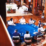 프라보워 대통령 사저에서 열린 언론사 대담회-