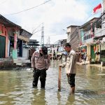 해수범람으로 침수된 북부 자카르타 지역