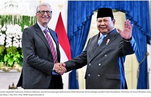 프라보워 대통령, 빌 게이츠와 회담… 보건, 디지털 인프라 관심