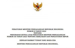 ‘2024년 제8호 무역부 장관령’ 3번째 개정 완료 ?