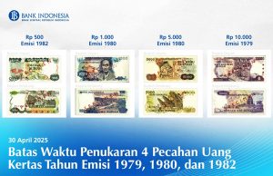 인도네시아 중앙은행, 구권 지폐 4종 회수… 2025년 4월 말 종료