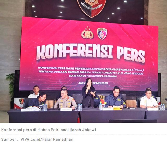 경찰 수사국, 조코위 학사 학위증 원본 확인