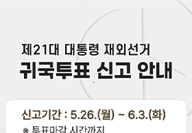 재외투표소에서 투표 못했으면 귀국투표 가능… 6.3일까지 신고해야