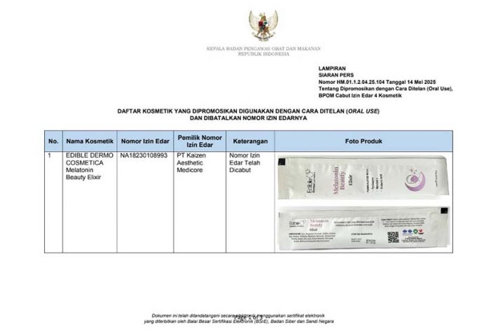식약청, ‘섭취 가능’ 허위 주장 화장품 강력 대응… 4개 제품 유통허가 취소