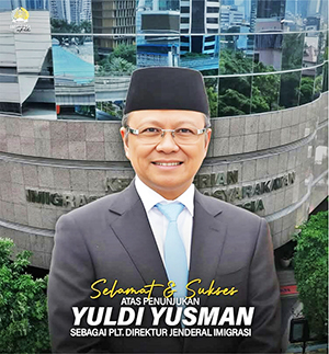 율디 유스만 이민국 총국장(Direktorat Jenderal Imigrasi) 직무대행(Plt)