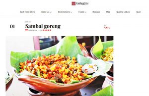 삼발 고렝, ‘세계 최고 볶음 요리’ 영예