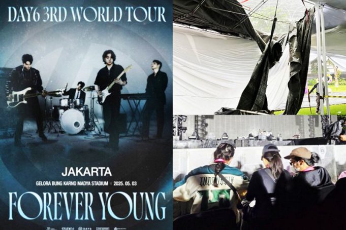 자카르타 데이식스 콘서트 폭우에 ‘아수라장’… JYP 공식 사과